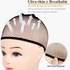 Synthetic Hair Wig Cap Black Mesh, 6 Pieces