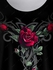Plus Size Rose Leaf Print T-shirt - 6x