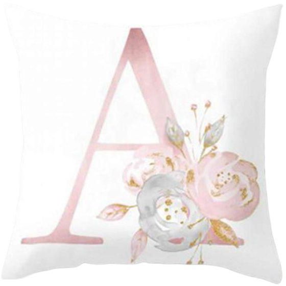 Generic Letters Floral Pillowcases for Sofa Bedding Car and Home