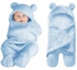 Baby Swaddle Blanket | Ultra-Soft Plush Essential for Infants 0-6 Months | Receiving Swaddling Wrap Blue | Ideal for Baby Boy Accessories and Newborn Registry | Perfect Baby Girl Shower Gift