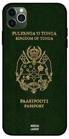 غطاء حماية واقٍ لهاتف أبل آيفون 11 برو ماكس نمط جواز سفر تونجا