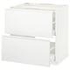 METOD / MAXIMERA خ. قاعدة لموقد/2 واجهات/2 أدراج, أبيض/Voxtorp أبيض مطفي, ‎80x60 سم‏ - IKEA