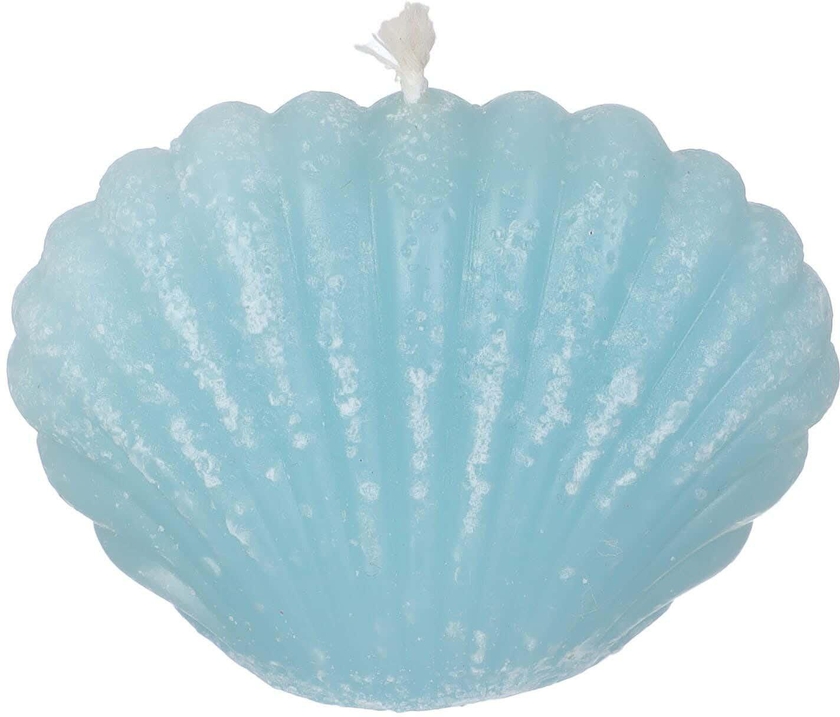 Get Small Shell-Shaped Aromatic Candle, 5×6 cm - Turquoise with best offers | Raneen.com