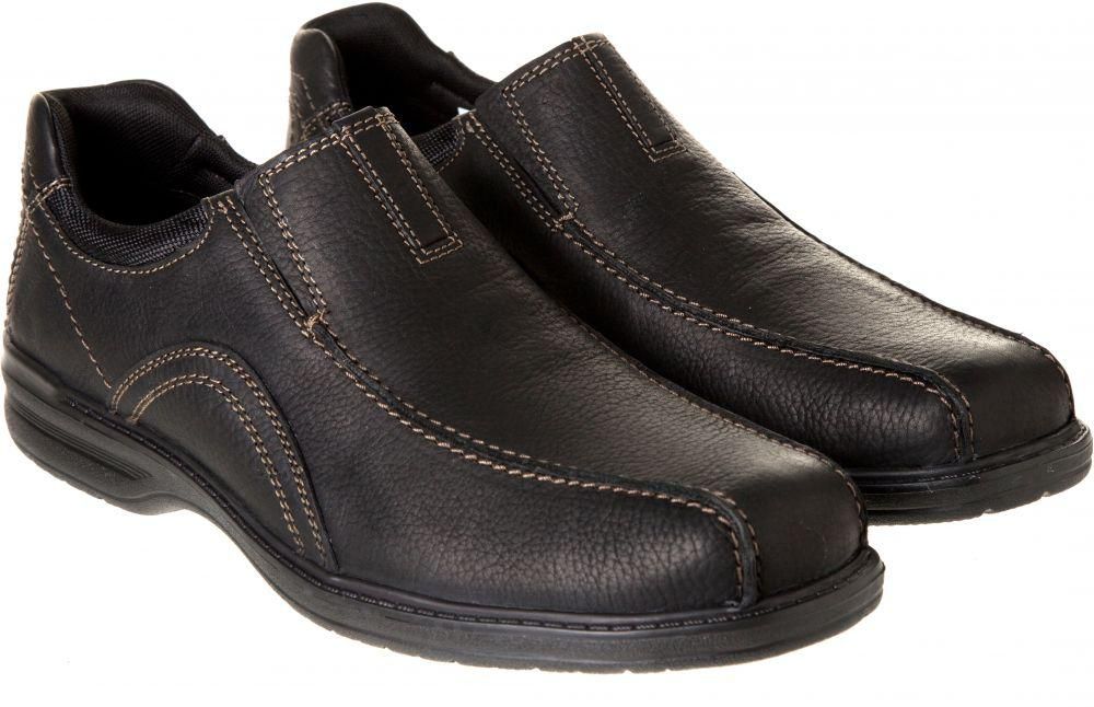 Clarks 26103264 Sherwin Time Tumbled Leather Loafers for Men - 8 US, Black