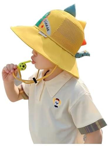 Kids Sun Hat UPF 50+ Sun Protection Cap, Wide Brim Toddler Beach Play Hats for Girl Boy Ages 3~10 Outdoor Breathable Kids Bucket hat