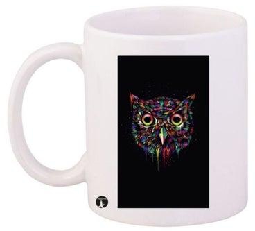 Owl Printed Mug Blue/Black/Purple