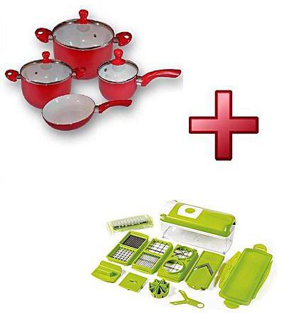 Tabouk Cookware Set - 7 Pieces + New Smart Nicer Dicer
