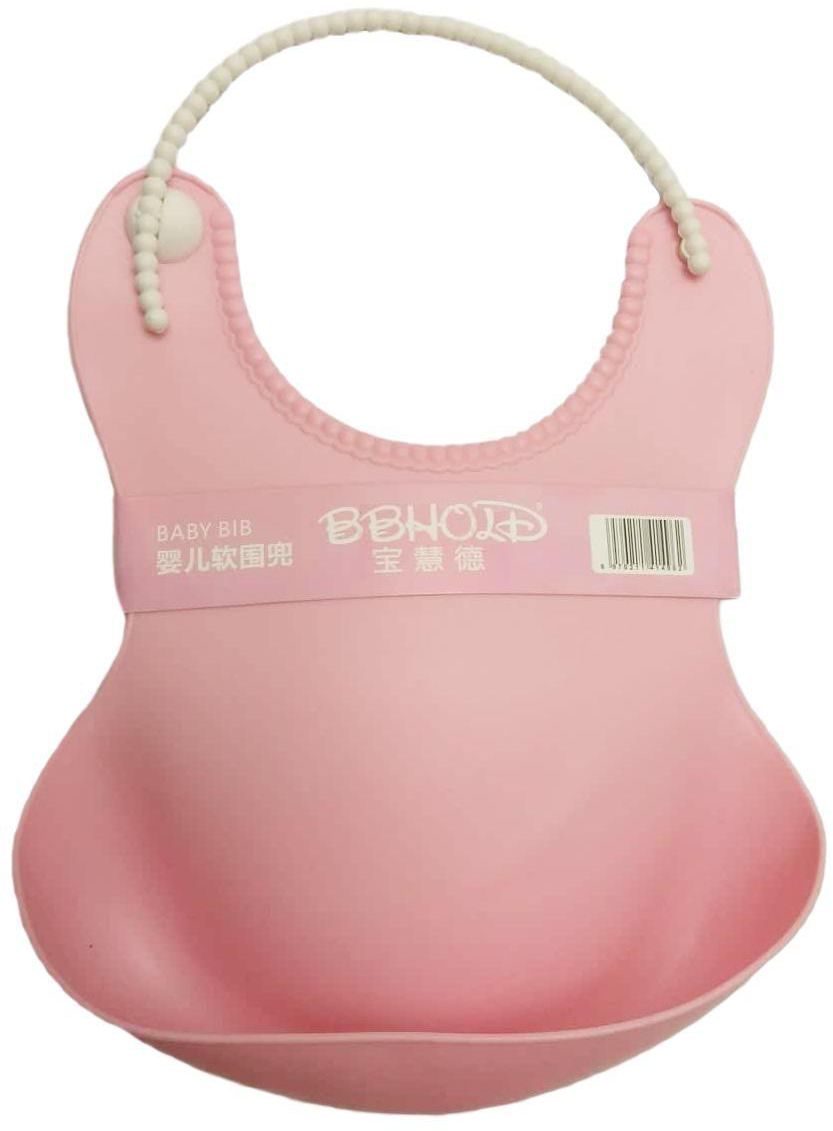 Silicone baby bib- pink