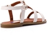 xo style Summer Shoes Women Flat Sandals Ladies Cross Strap - White