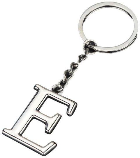 Key Ring Non-fading Decorative Electroplated A-Z 26 Letter Metal Key Chain Charm For Promotional Gifts