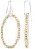 AK Jewels Italian Silver Oval Tricolor Beads Earrings ER0057