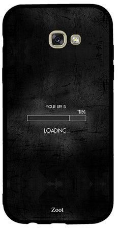 غطاء حماية لهاتف سامسونج جالاكسي A7 2017 مطبوع عليه عبارة "Life Is Loading"