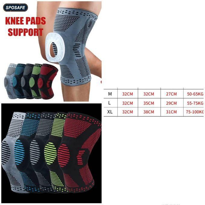 Knee Brace Knee Support Compression Sleeve With Side Stabilizers & Silicone Patella Pad