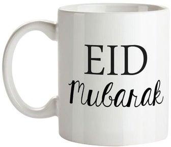 Eid Mubarak Printed Coffee Mug White/Black Standard