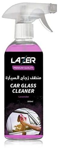 Lazer- Car Glass Cleaner Spray streak-free glass & window cleaner (works on glass, windows, mirrors, navigation screens, car, truck, SUV) ammonia free & safe on tinted windows, 16 OZ (500ml)