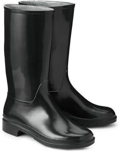 Fashion Waterproof PVC Rain GumbootOuter Material: PVC Inner Material: PVC with lining  Sole Material: PVC, Rubber, PU Available sizes range: 3-11 Colour: Black Use: Outdoor, Indus