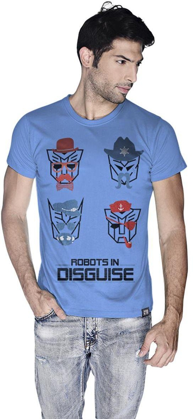 Creo Robot Disguise Super Hero T-Shirt For Men - M, Blue