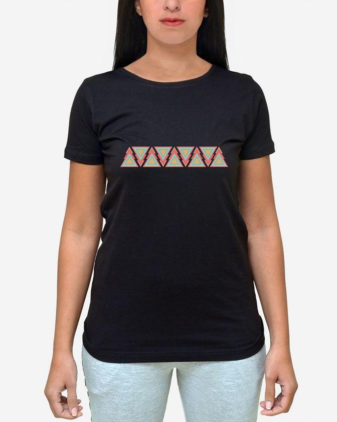 Printed Pattern: Triangle T-Shirt - Black