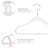 Red Dot Gift 30-Pack Baby Velvet Hangers 11Inch/28cm - Nursery Clothes Hangers Non Slip Toddler Hangers, 360 Chrome Swivel Hook (White, 30)