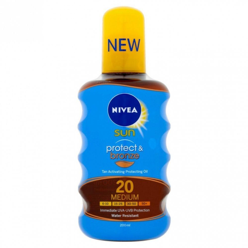 Nivea Protect&Bronze Tan Protecting Activating Sun Oil SPF 20, 200ml