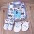 Gdeal Infant Newborn Baby Soft Cartoon Socks Cotton Gloves Set With Bibs Newborn Baby Gift Set (2 Colors)