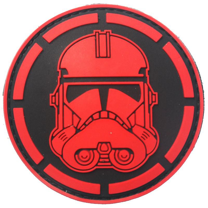 Deltacsgear Star Wars Storm Trooper Silicon Velcro Patch (Black/Red)