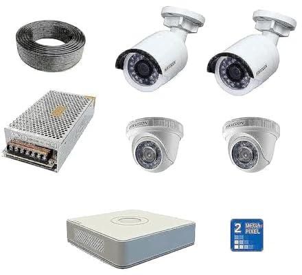 Hikvision Security Camera Kit (2 Indoor and Outdoor, 1 Dvr, 50 m Coaxial Cables)