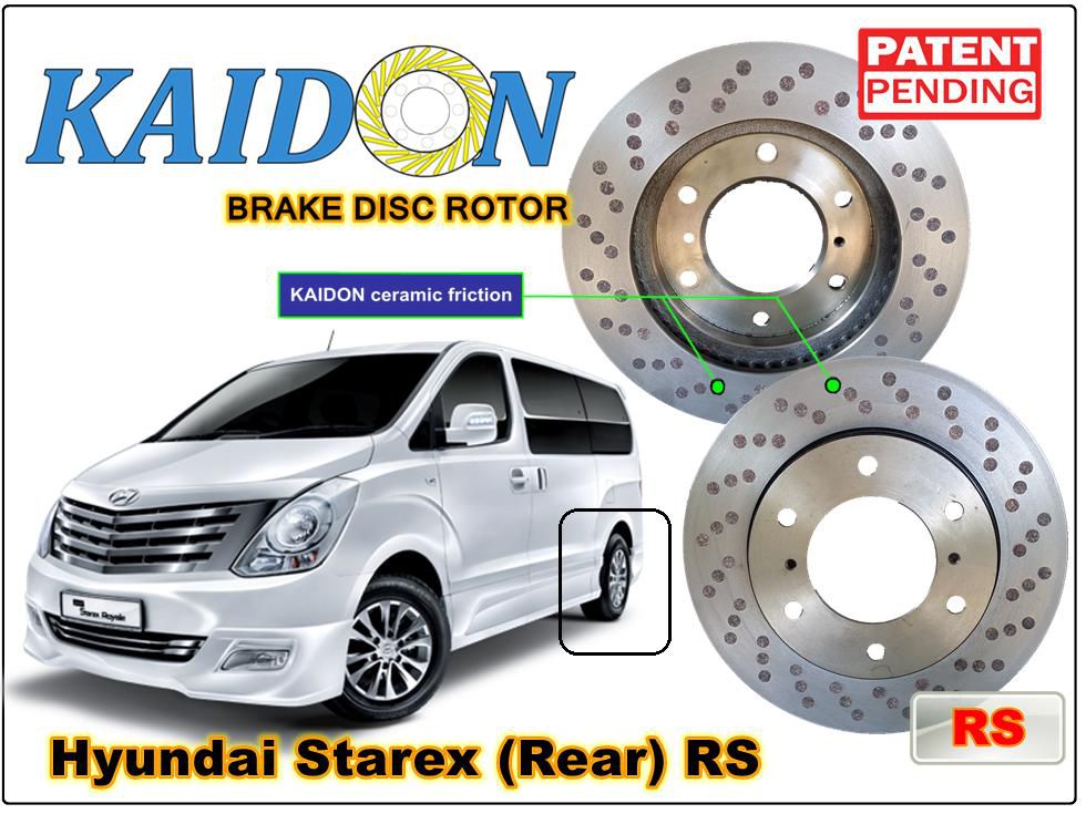 Kaidon-Brake HYUNDAI STAREX Disc Brake Rotor (REAR) type "RS" spec