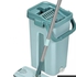 Mop Bucket With Flat Mop Suitable For All Types Of Smooth Floors. Light Blue.