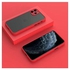 جراب مفحم بظهر شبه شفاف وازرار ملونة لهاتف ايفون 13 برو ماكس - احمر iphone 13 Pro Max (6.7 inch)