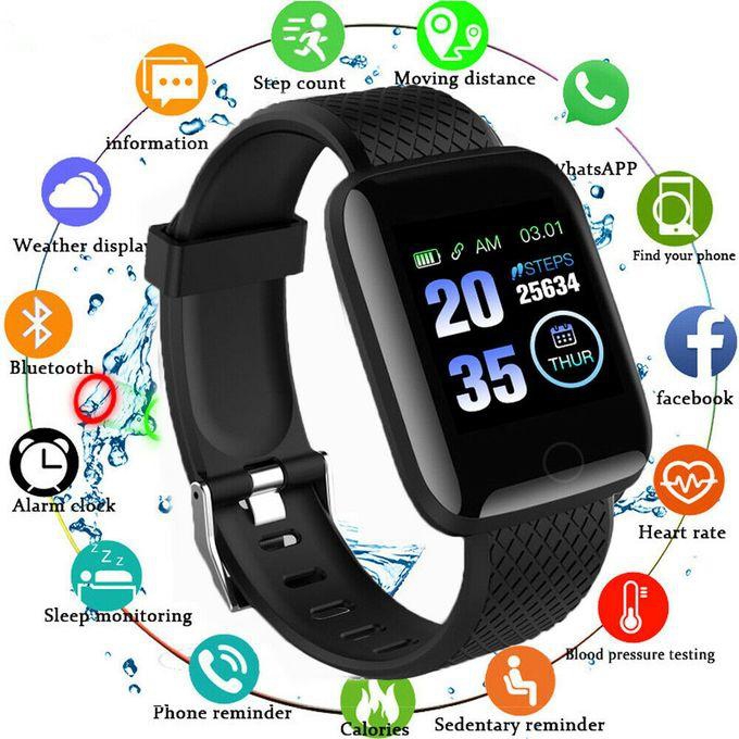 Intelligence Smart Fitness Health Monitoring Heart Rate BP Calorie Waterproof Smart Watch With GPS Fitness Tracker (Upgraded)