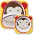 سكيب هوب بيبي زو - سلطانية الطعام المصنوعة من الميلامين، للأطفال الصغار وحديثي المشي  NULL Monkey