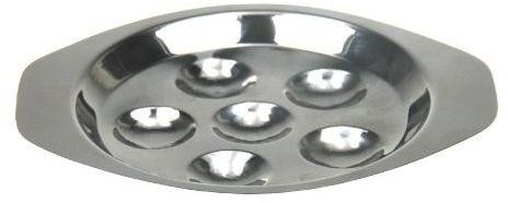 4615204 Stainless Steel UtilHome Set of 6 Snail Dish with 6 Cavity Insert 