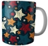 Star Printed Coffee Mug Blue/Red/Yellow Standard