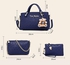 Tisa Nyota Ladies Handbags PU Leather Bucket Bags 4 In 1- With A Bear Doll