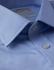 Hawes & Curtis Men's Formal Blue Slim Fit Shirt With Semi Cutaway Collar - Double Cuff