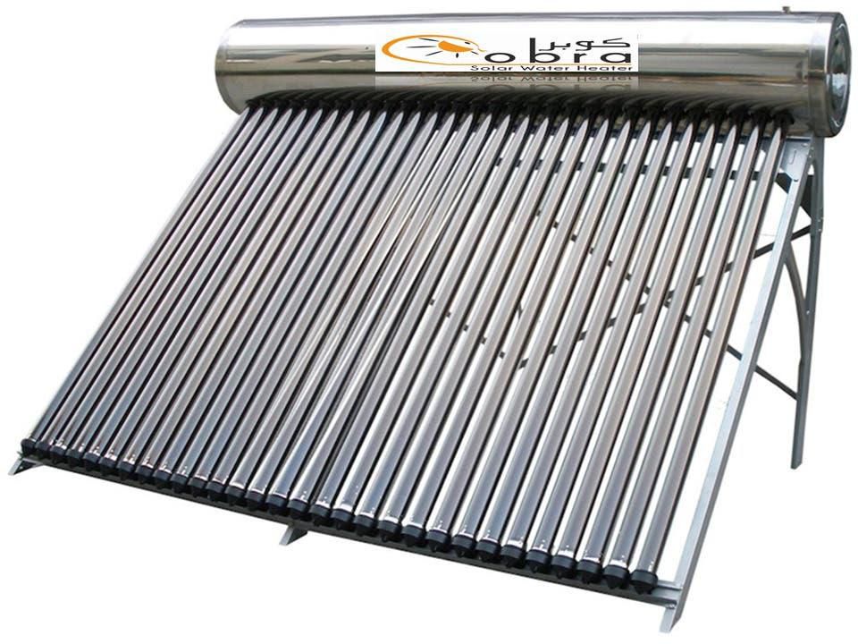 Get Cobra CNG35058 Solar Water Heater, 350 Liter - Silver with best offers | Raneen.com