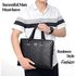14" Leather Messenger Bag Briefcase Laptop Bag for Men - Compatible with 13-14 inch Laptop MacBook Pro/MacBook Air/iPad Pro 12.9" (Black)