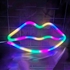 Generic Lip Neon Sign Battery And USB Dual Powered LED Light For Party Home