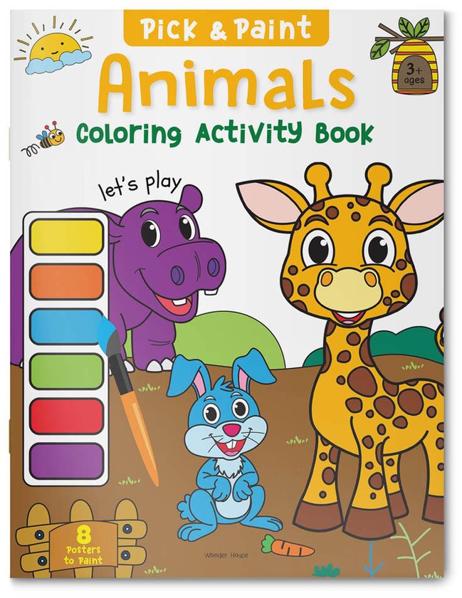 Prakash Books - Pick and Paint Coloring Activity Animals- Babystore.ae
