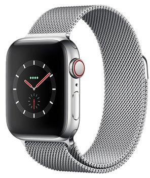 Milanese Loop Watch Band With Magnetic Clasp For Apple Silver