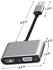 موصل من USB 3.0 إلى VGA HDMI رمادي