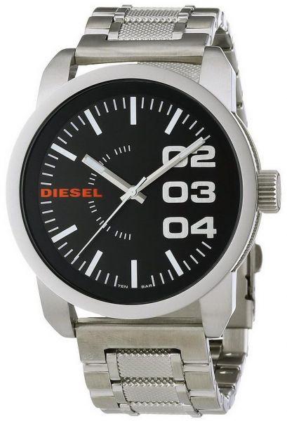 Diesel Double Down 46 For Men Black Dial Stainless Steel Band Watch - DZ1370