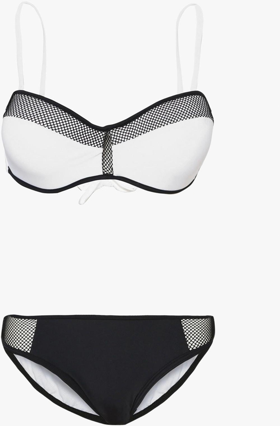 White Net Detail Bikini Set