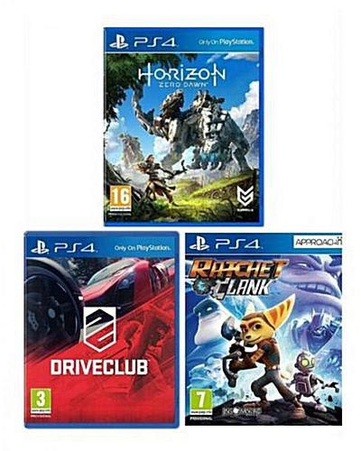 Random House Horizon + Driveclub + Ratchet Clank - PS4