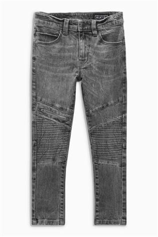 Grey Skinny Biker Jeans (3-16yrs)