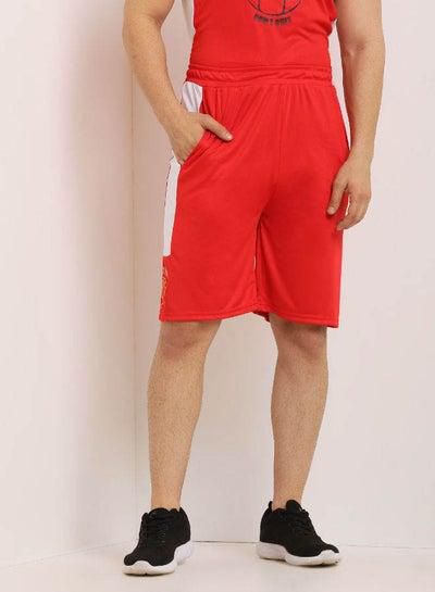 Men's Mid Rise Casual Shorts Rose Red