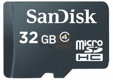 Sandisk 32GB TF Memory Car With Micro SD Card Reader  Black Package