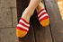 Multicolour Invisible Socks ( Red Hue )