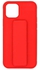 جراب هاتف iPhone 11 بقبضة إصبع وحامل هاتف مغناطيسي للسيارة متعدد الوظائف ومقاوم للصدمات جراب حامل هاتف (iPhone 11 ، أحمر)